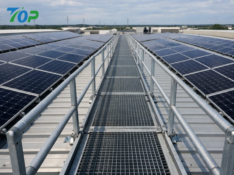 A importância dos sistemas de passarelas solares na segurança de telhados comerciais e industriais