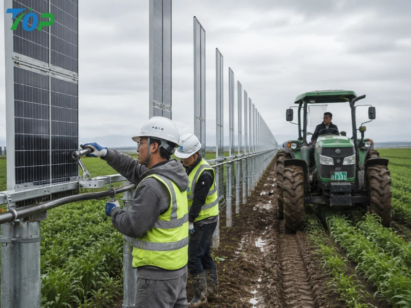 Como os sistemas solares verticais reduzem a pegada de carbono agrícola