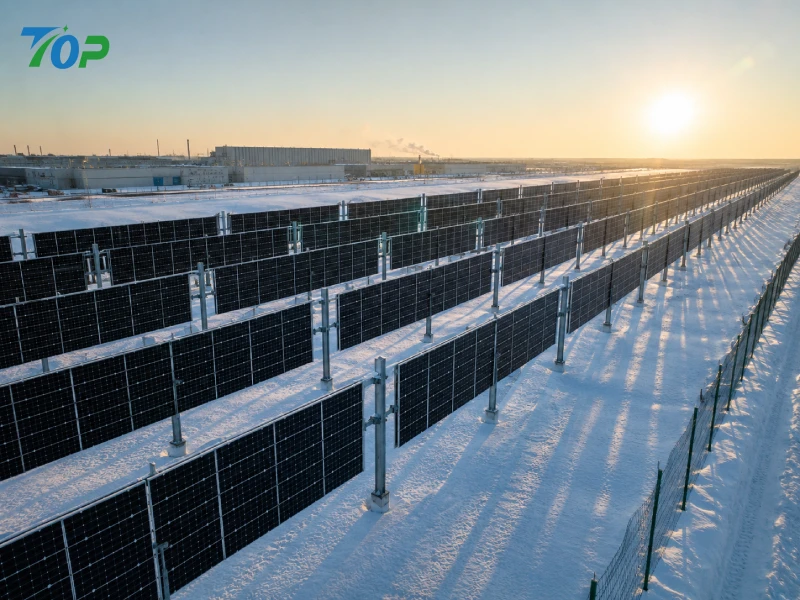 Solar vertical em regiões com neve: vantagens de engenharia de sistemas fotovoltaicos verticais em condições de inverno