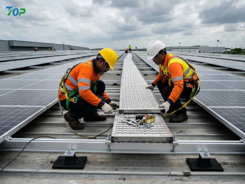 Passarelas de manutenção industrial para telhados de fábricas: padrões de conformidade, segurança estrutural e guia de projeto EPC compatível com energia solar
