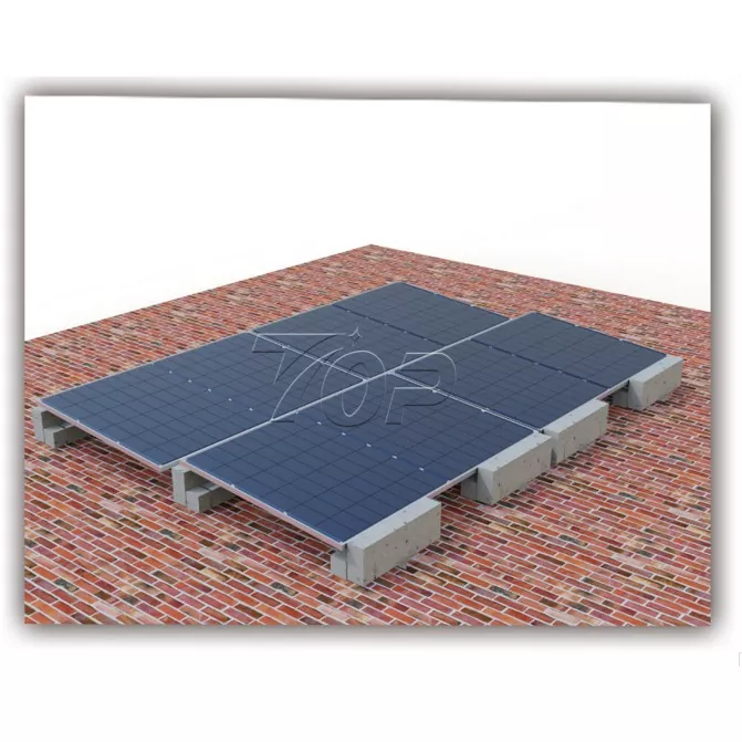 Sistema de montagem solar de telhado plano de lastro