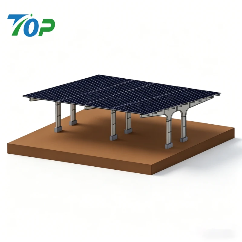 Sistema de montagem de garagem solar galvanizado por imersão a quente