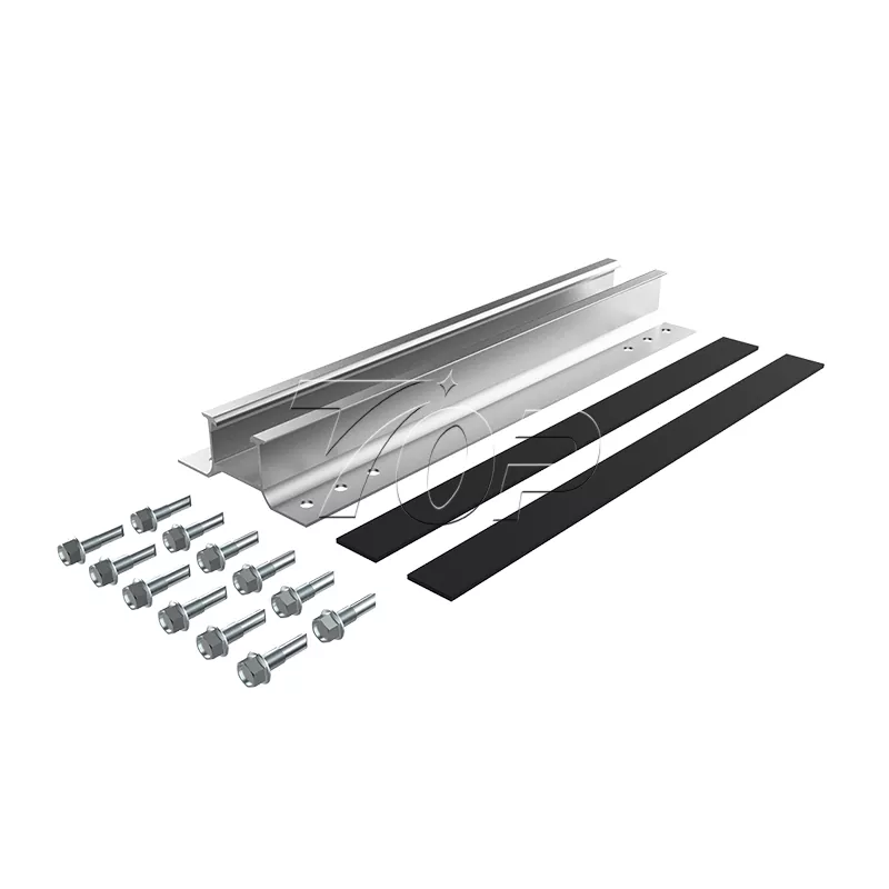 Mini sistema ferroviário para telhado metálico trapezoidal solar