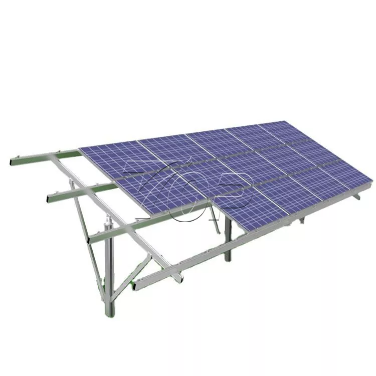 Sistema de montagem no solo de pilha única para painéis solares