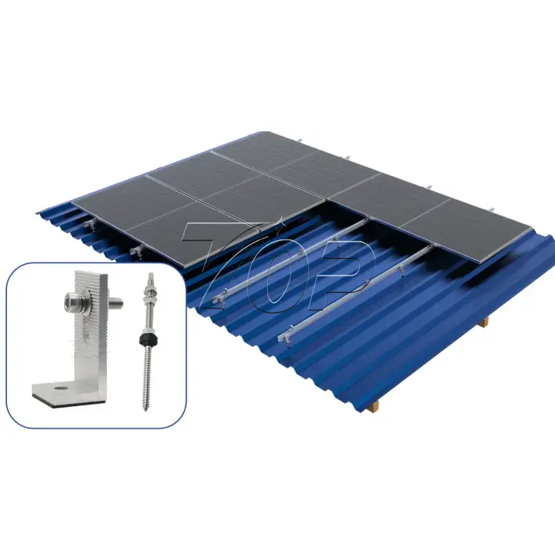 Kits de montagem em telhado com pés solares L