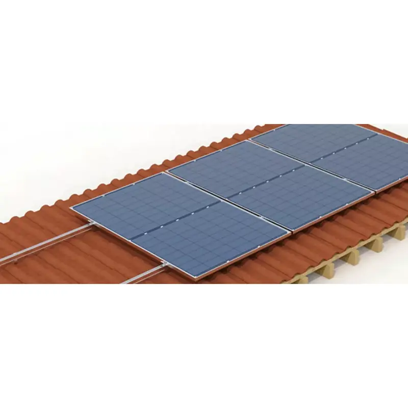 Montagem em rack de teto para painel solar