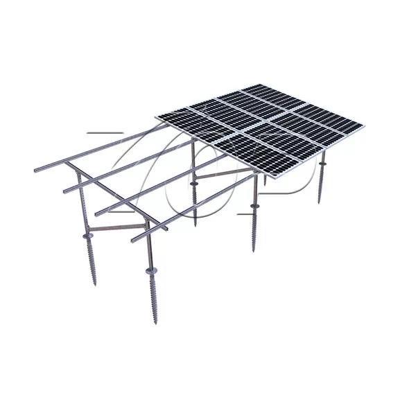 Painéis solares no solo